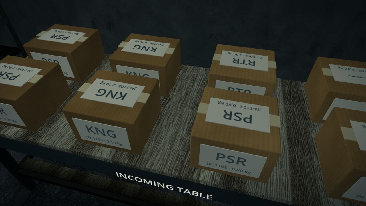 Parcels arriving at the depot counter